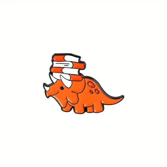 Pin - Orange Dinosaur Triceratops