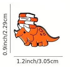 Pin - Orange Dinosaur Triceratops